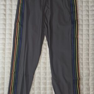 Men's Charcoal Joggers with Rainbow Accents